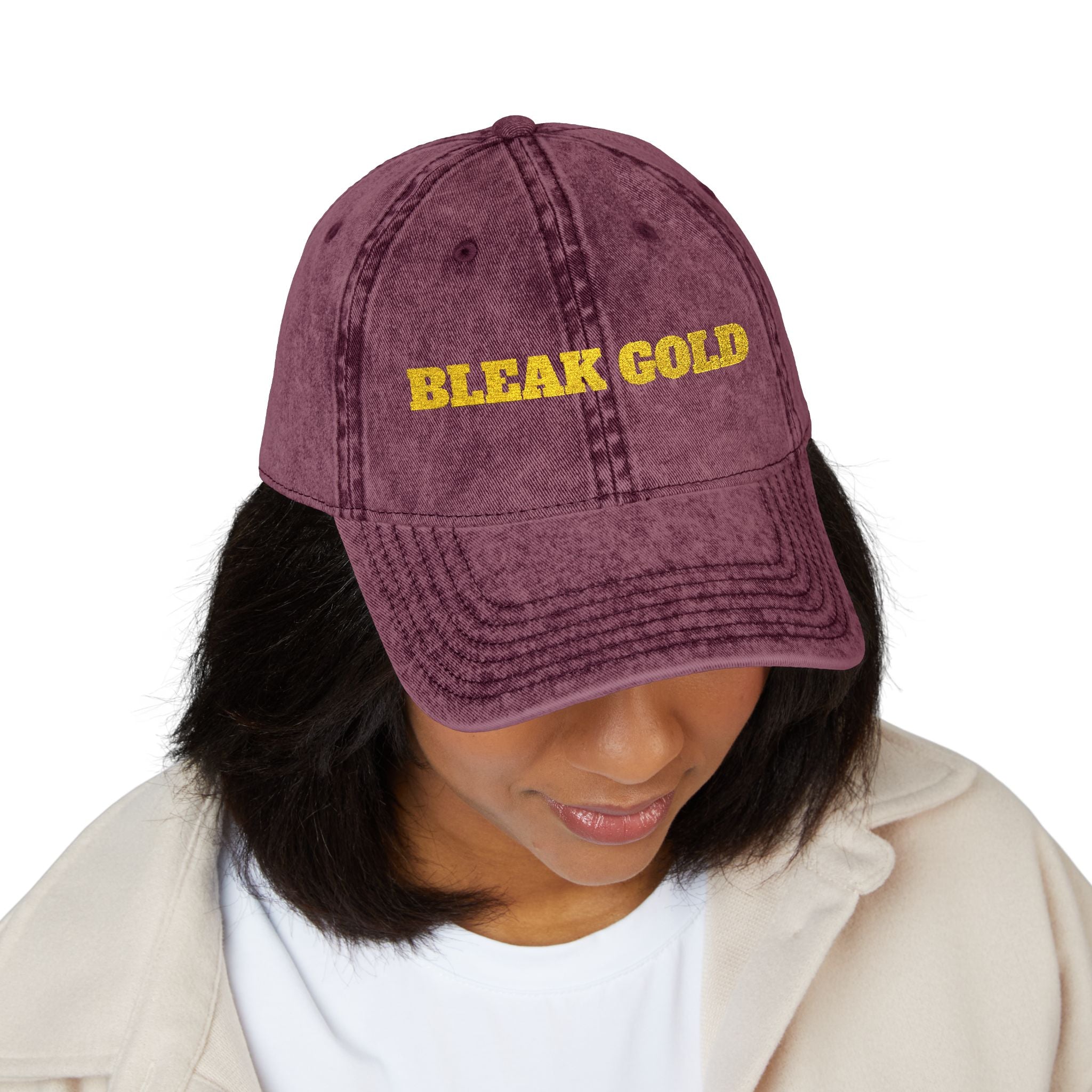 Casquette Vintage Bleak Gold – Broderie Signature